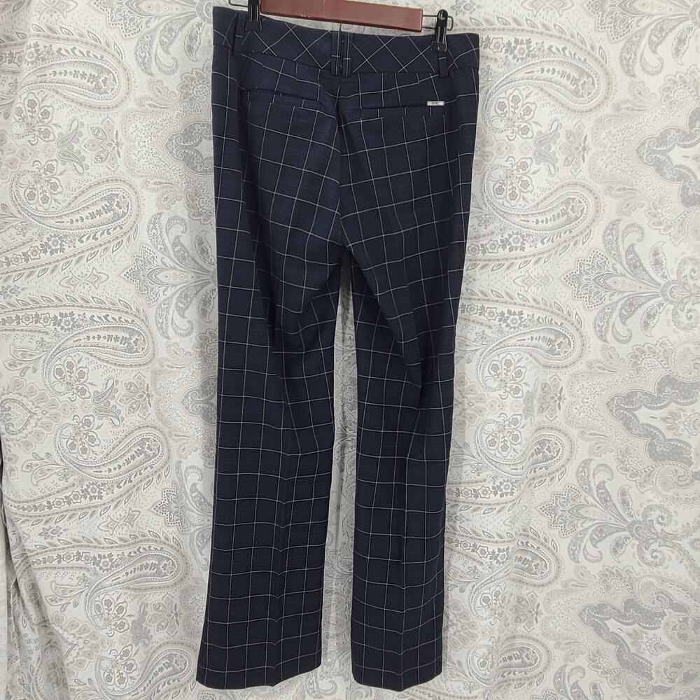New York & Company women's trousers Navy white & blue plaid Size 2 Dark Academia - Picture 10 of 10
